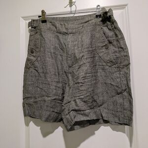 Green Linen Athleta Shorts